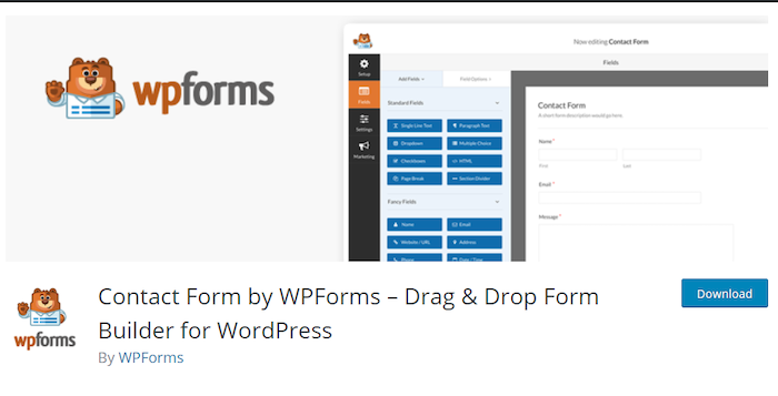 Formulaire de contact WPForms