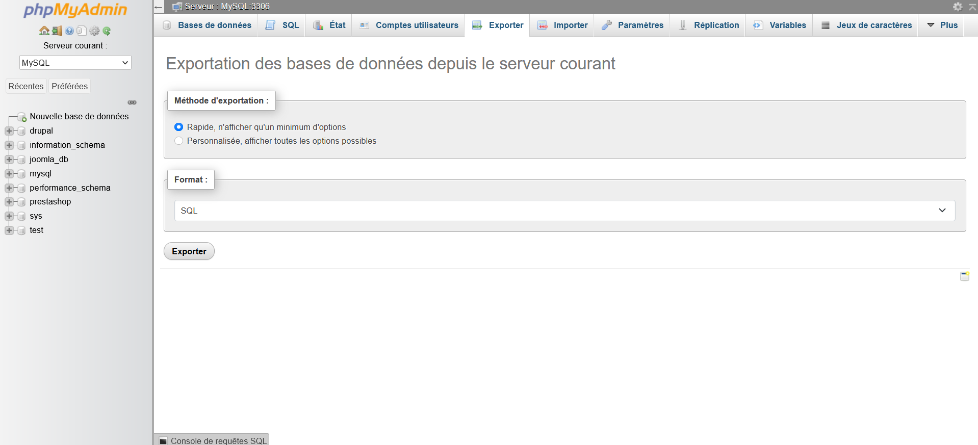 Migrez la base de données de votre WordPress